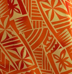 Islander printed polyester with gold glitter